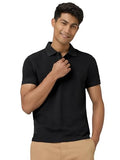 Xyxx Men'S Cotton Solid Regular Fit Shirt (Xy_Cr14_Polo Tshirt_1_Black