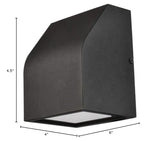 Living District Raine 1-Light Modern Aluminum Led Wall Sconce In Black
