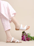 Shoetopia One Toe White Flats For Women & Girls /Eu37,White,4,B0F7LXW1TM