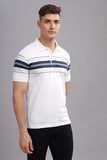 Adro Regular Fit Polo T-Shirt For Men| Printed Polo T-Shirt | Cotton Polo T Shirt Also In Plus Size|Pnop24-L1-Whnbgr-2Xl White