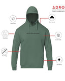 Adro Mens Premium Cotton Fleece 340 Gsm Printed Hoodies (H23-M-Tru-Pt_Pista_M)