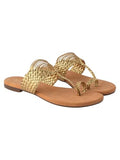 Shoetopia Chic Comfort & Stylish Golden Kolhapuri Flats For Women & Girls /Eu42,Golden,9,B0F317856Q