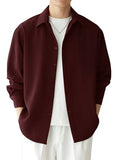 Leriya Fashion Textured Shirts for Men || Casual Shirt for Men || Shirt for Men|| Men Stylish Shirt || Men Fancy Shirt || Men Full Sleeve Shirt || Plain Shirts for Men (Medium Maroon),Maroon