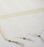 Weavers Villa Poly Silk Cream Striped Ethnic Woven Dupatta For Men (2.20 Mtrs)