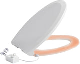 Heated Toilet Seat with Plug-in and Seat Soft Close,New technology for skin feel surface, Easy Installation, (Elongated)