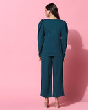 Dhruvi Trendz Womens Rayon Co-Ord Set Regular Fit Co-Ord Set (Dt-W1806&Tr862_Turquoise_S)