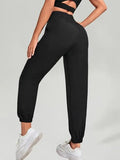 Leriya Fashion High Waist Trouser For Women | Summer Track Pants | Korean Trousers | Joggers Pants (Medium, Black)