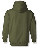 Adro Men'S Cotton Neck Hooded Sweatshirt (H20-M-Bel-Ol_Olive_Xl)