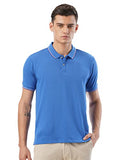 FYLTR Men's Slim Fit Polo T-Shirt with Contrast Tipping Collar - Soft Handfeel,Blue Crew