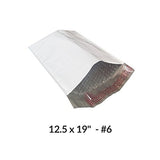 StarBoxes 25 Poly Bubble Mailer Bags 12.5x19 #6 Pouches Envelopes White SelfSealing