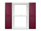 Homeside Open Louver Vinyl Shutters (1 Pair) - 12 x 43-330 Berry