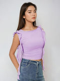 Kotty Women'S Solid Squire Neck Regular Top(Pink,Xl)