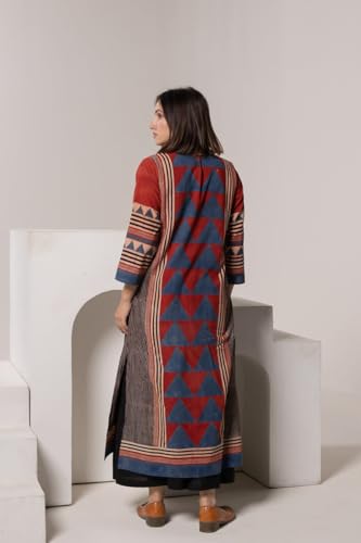 Anni Designer Women'S Rayon Viscose Printed Straight Kurta (Bhava Multi_S_Multicolor_Small),Multicolour,S,Rayon Blend,Classic,