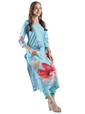 Anni Designer Women'S Rayon Blend Straight Printed Kurta With Pant (Susan Sky-Vks02_L_Sky Blue_Large),Sky Blue,L