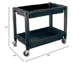 Atd Tools 7016 Heavy-Duty Plastic 2-Shelf Utility Cart