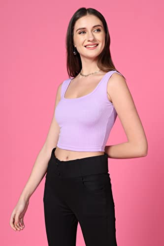 Toplot Women'S Combo Solid Ribbed Scoop Neck Sleeveless Slim Fit Tank Top Pack Of 2 (Combo-5069-Mrn-Prl-S),Maroon-Purple,,B0C98T9LF1