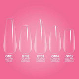 Kiara Sky Gelly Tips Starter Kit | Includes Prep, Primer, Builder, Top Coat, Tips | Almond Medium