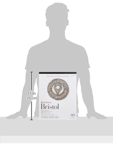 Strathmore (580-72 500 Series Bristol, 2-Ply Plate Surface, 11''X14'', White, 15 Sheets