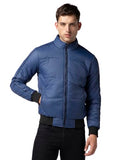 Fyltr Men'S Lightweight Winter Puffer Jacket With Contrast Piping Detail - Stand Collar | Full Zipper | Side Pockets | Ribbed Hem & Cuff,Vainly Navy,Vainly Navy,Xl