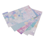 TRENDIVIBE 2x5x A6 Floral Pattern Tabbed Paper for Notebook Scrapbook Index Cool Colors