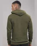 Adro Men'S Cotton Neck Hooded Sweatshirt (H24-Bost-Ol-L_Olive)