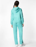 Fyltr Women'S Drop Shoulder Hoodie & Joggers Set With Contrast Branded Tape On Sleeve And Jogger Side Seam - Rib Hem & Cuff | Slit Detail At Hem,Tropical Teal,Tropical Teal,2Xl