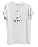 Adro You Decide Mens Printed T-Shirts (Rnr-M-Dec-Wh_White_M)