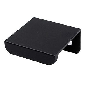 24-Pack cabinets Drawers Edge Pulls - 1-14 Overall Length, Black, concealed Tab Pulls for Kitchen garage cabinet Drawers, PW5018