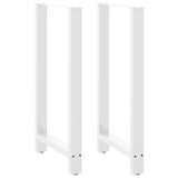 vidaXL Bar Table Legs White 2 pcs 23.6inchx(43.3inch43.7inch) Steel