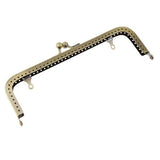 Merishopp 4Xsquared Clutch Purse Frame Kiss Clasp Lock Handle Diy Bag Accessories 18.5Cm