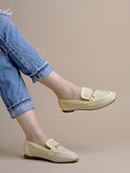 Shoetopia Buckle Detailed Cream Loafers For Women & Gilrs /Eu39,Cream,6,B0F7LWF5FH