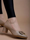 Shoetopia Pointed Toe Stylish Bow Beige Pumps For Women & Girls /Eu40,Beige,7,B0DRJGYBHV