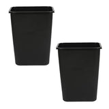 Kleen Commercial Soft-Sided Wastebasket 41qt, 20 x 16 x 11.6, Black Plastic (2 Pack)