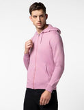 Fyltr Men'S Casual Zip-Up Hoodie With Drawstring Detail - Utility Pockets | Full Zipper | Casual Winterwear For Men Peony Pink,Peony Pink,Peony Pink,2Xl
