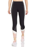 Enamor Athleisure Womens Hugged Fit High Waisted 7/8th Length Quick Dry 4 Way Stretch Antimicrobial Gym Sports Workout Leggings Tights - E158-(E158_Black Melange Combo_M),Black Melange Combo