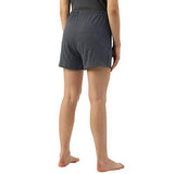 Enamor Essentials Women's Mid Rise Relaxed Fit Thigh Length Breathable Pure Cotton Shorts with 2 Side Pockets - E062(E062-Blue Night-M),Blue Night