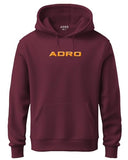 ADRO Mens Hoodies with Hail The Dragon Puff Backside Printed, 100% Cotton 340GSM. (H23-M-DRA-MR_Maroon_S)