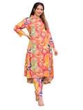 Leriya Fashion Women's Rayon Kurta Set (LF-W2091&TR1051_Multicolor 01_S)
