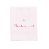 CALANDIS Large The Bridesmaid Wedding Party Paper Gift Favour Bag Handle White