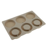ATORSE 4x6Cavity Silicone Aroma Wax Tablet Mold Wax Soap Candle Mould Round