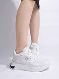 Shoetopia Lace-Up Comfortable White Sports Shoes For Women & Girls /Uk8-Eu41,White,8,B0CKW8S3T7