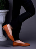 Shoetopia Textured Tan Ballerinas For Women & Girls /Eu36,Tan,3,B0DRJF3QQG