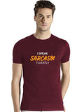 Adro Men'S I Speak Sarcasm Fluently Printed T-Shirt (Rnr-M-Scm-Mr_Maroon_2Xl)