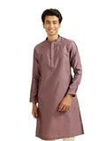 Diwas By Manyavar Men'S Art Silk Thread Work Kurta (Purple,M)