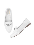 Shoetopia Pointed Toe Flat White Belly For Women & Girls /Eu39,White,6,B0F9FPWH2Q