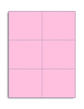 Laser Printer Blank Perforated Cards 6 Up per Page, Pink, 1200 Sheets (School, Wedding, Inventory, Trip Cards)