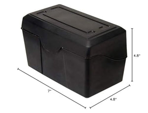 Innovative Storage Designs Plastic Card File, 4 X 6, 300-Card Capacity, Black