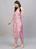 Anni Designer Women'S Cotton Blend Straight Printed Kurta With Pant (Buddi Pink_Xxl_Pink_Xx-Large),Pink,2XL,Cotton Blend,Buddi Pink_1382,Kurta