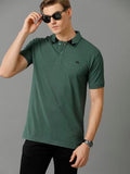 Adro Premium Cotton Polo For Men (P23-H-Pln_Green_ S)