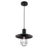 Living District Flaneur 1-Light Metal Pendant In Black Finish